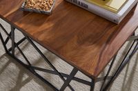 FineBuy Couchtisch Massiv Wohnzimmertisch Holz Sofatisch Tisch Beistelltisch – Ansicht 4