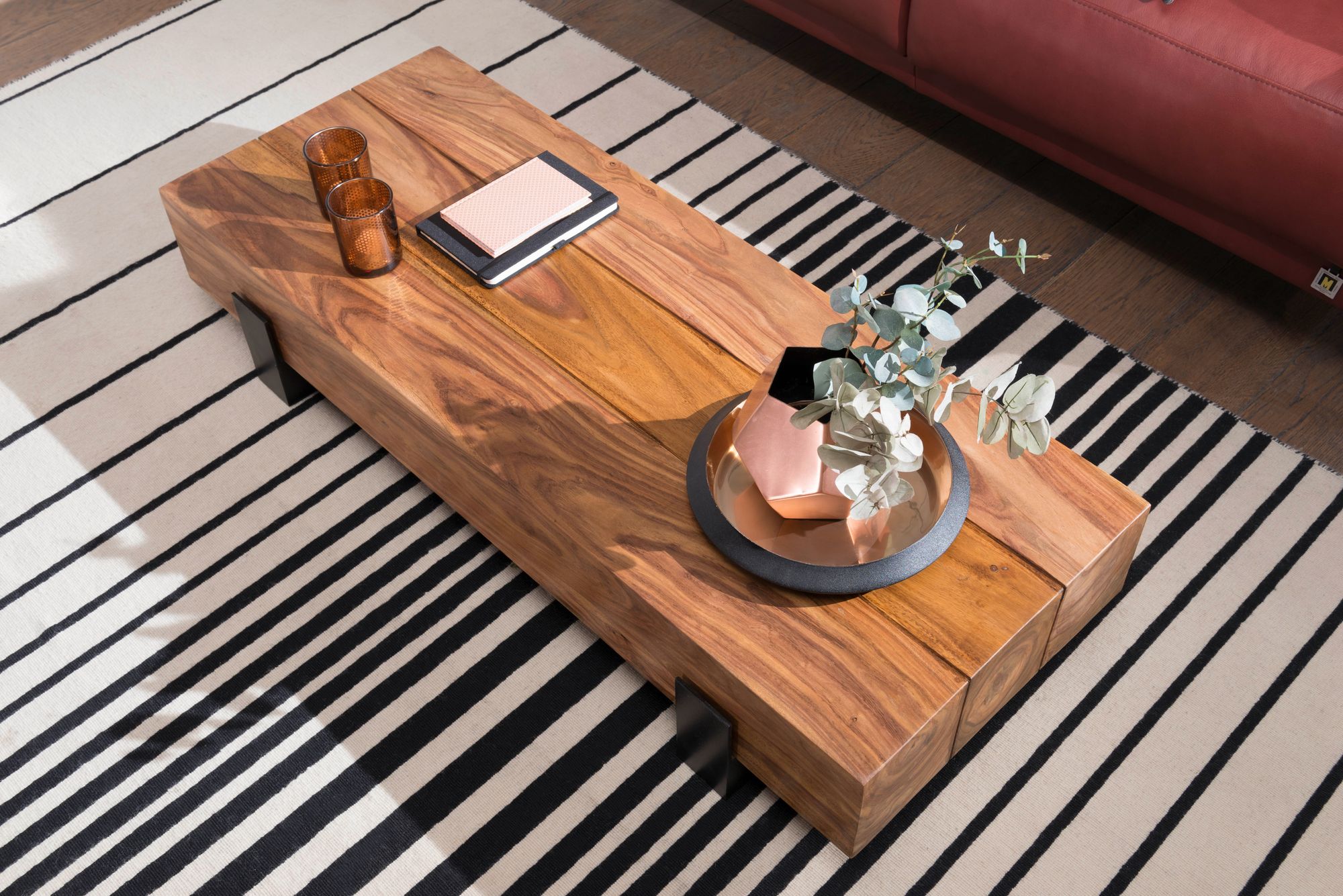 FineBuy Couchtisch 115x22x44 cm Sheesham Massivholz / Metall Sofatisch, Design Wohnzimmertisch Modern, Stubentisch Braun / Schwarz, Designer Kaffeetisch Massiv, Tisch Wohnzimmer Rechteckig | Farbe: Braun FineBuy Couchtisch 115x22x44 cm Sheesham Massivholz / Metall Sofatisch, Design Wohnzimmertisch Modern, Stubentisch Braun / Schwarz, Designer Kaffeetisch Massiv, Tisch Wohnzimmer Rechteckig | Farbe: Braun