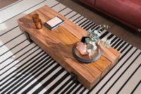 FineBuy Couchtisch Sheesham Massivholz rechteckig 115cm Block Wohnzimmertisch – Ansicht 4
