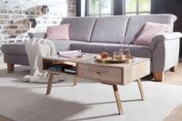 Couchtisch Massivholz rechteckig 95cm Wohnzimmertisch Schublade & Ablagefach – Ansicht 2