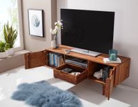 FineBuy TV Lowboard Holz Fernsehkommode Massiv Landhaus Fernsehschrank TV Bank – Ansicht 4