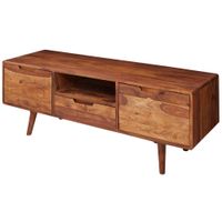 FineBuy TV Lowboard Holz Fernsehkommode Massiv Landhaus Fernsehschrank TV Bank – Ansicht 6