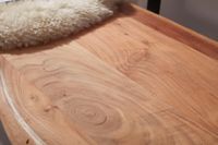 FineBuy Esszimmerbank 160cm Essbank mit Lehne Baumkante Sitzbank Bank Holz – Ansicht 5