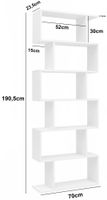 FineBuy Bücherregal FB51366 Standregal weiß Spanplatte Design Aufbewahrungsregal – Ansicht 3