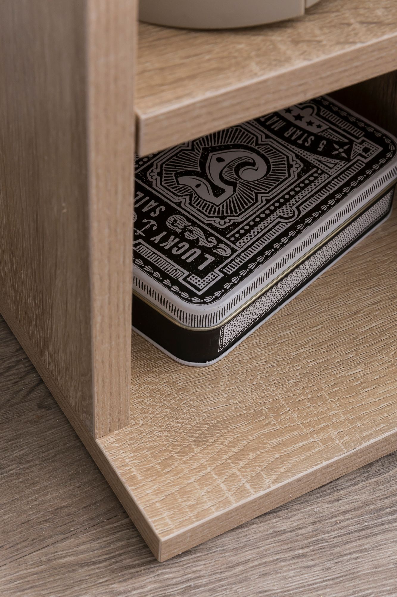 FineBuy Design Bücherregal SV51375 mit 6 Fächern 21 x 91 x 25,5 cm, Standregal Holz Regal Freistehend Flur, Schmales Wandregal Kinderzimmer, Nischenregal Modern | Farbe: Weiß