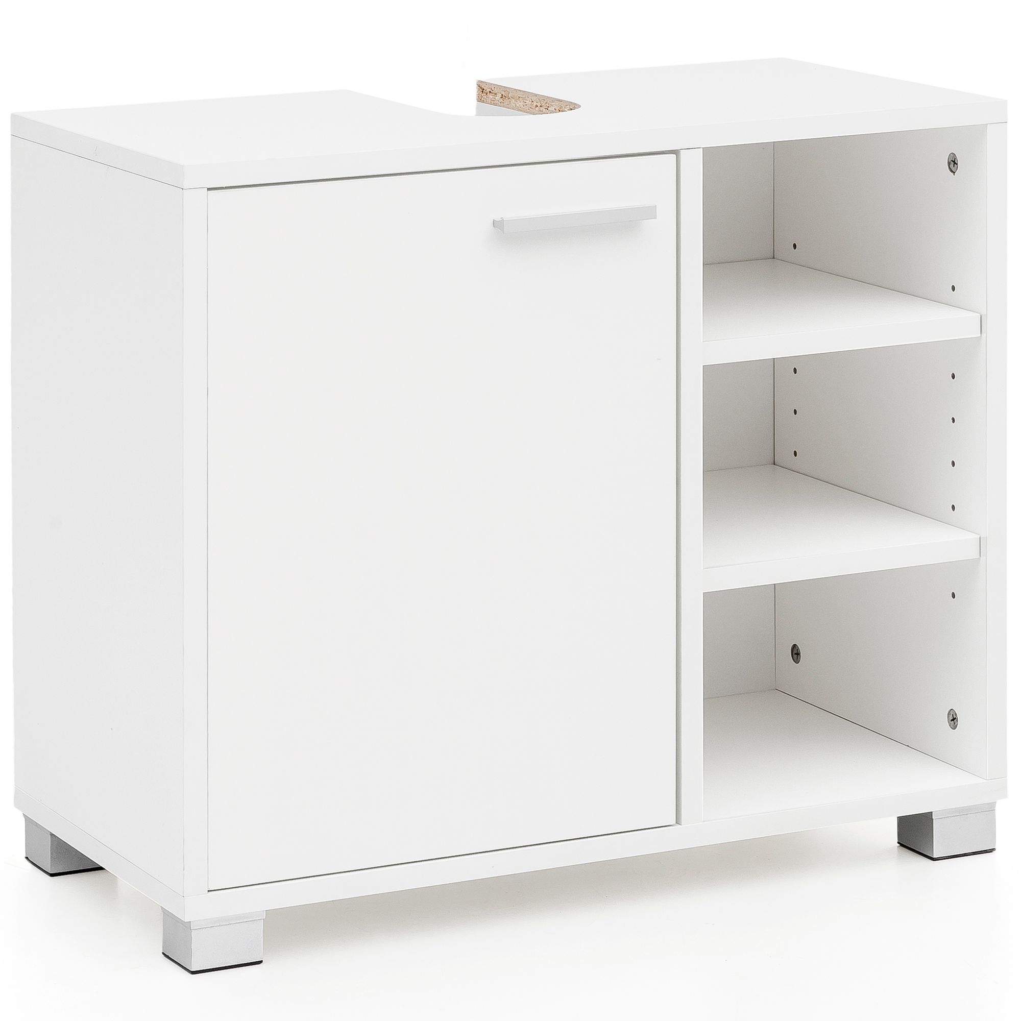 FineBuy Waschbeckenunterschrank FB51390 weiß Badschrank Waschtisch Unterschrank – Ansicht 6