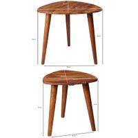 FineBuy 2er Set Beistelltisch Sheesham Holz Massiv Wohnzimmer Tisch Couchtisch – Ansicht 3
