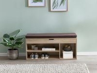 FineBuy Schuhbank 104x51x32 cm Garderobenbank Sitzbank Stoff Flurbank – Ansicht 4