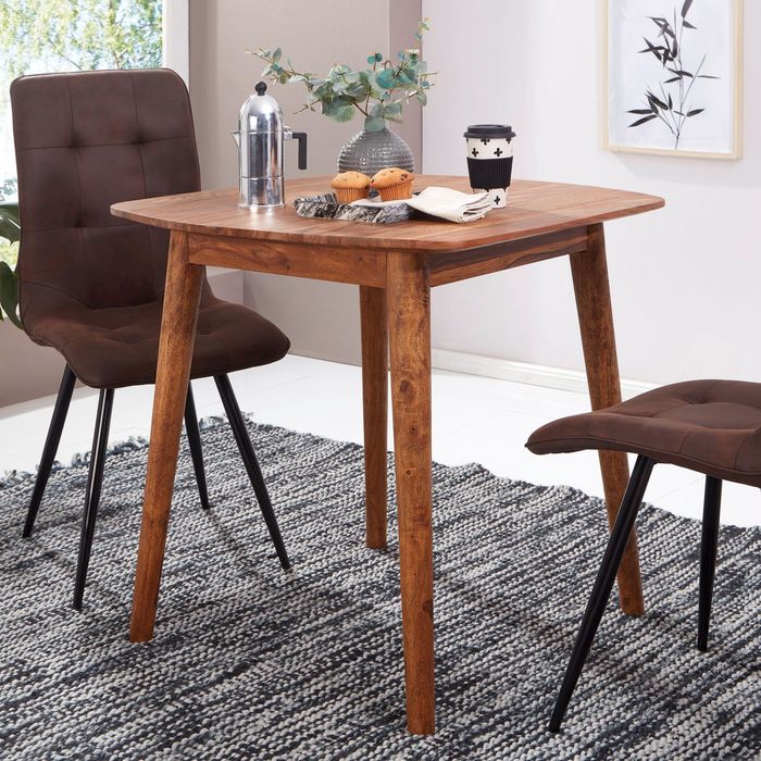 FineBuy Esszimmertisch Massivholz Sheesham Esstisch