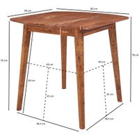 FineBuy Esszimmertisch Massivholz Sheesham Esstisch – Ansicht 3
