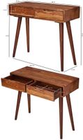 FineBuy Konsolentisch FB51402 90cm Anrichte Schreibtisch Schminktisch Massivholz – Ansicht 3