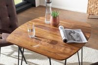 FineBuy Esszimmertisch Esstisch mit Metallbeinen Tisch Massivholz Holztisch – Ansicht 4