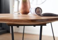 FineBuy Esszimmertisch Esstisch mit Metallbeinen Tisch Massivholz Holztisch – Ansicht 5
