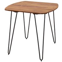 FineBuy Esszimmertisch Esstisch mit Metallbeinen Tisch Massivholz Holztisch – Ansicht 6