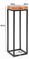 FineBuy Beistelltisch FB51448 Akazie Holz Metall Industrial Style Telefontisch – Ansicht 2