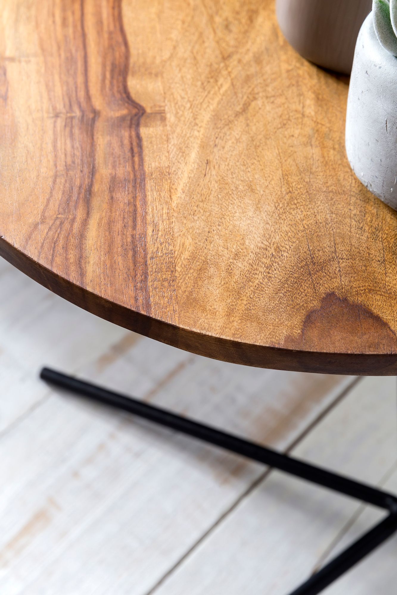 FineBuy Beistelltisch rund 40x46x40 cm Sheesham Metall Couchtisch Industrial Style Echtholz, Holztisch Sofatisch Metallbeine, Anstelltisch Dekotisch | Farbe: Braun FineBuy Beistelltisch rund 40x46x40 cm Sheesham Metall Couchtisch Industrial Style Echtholz, Holztisch Sofatisch Metallbeine, Anstelltisch Dekotisch | Farbe: Braun