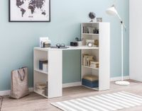 FineBuy Schreibtisch mit Regal 120x120x53 cm Holz Modern Bürotisch PC Tisch – Ansicht 2