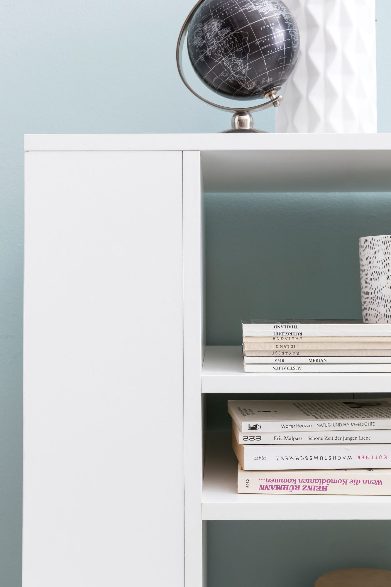 FineBuy Regal 60x35x75 cm Regalwagen mit Rollen Holz, Schmales Küchen-Regal, Telefontisch Rollwagen Modern, Bücher-Regal schmal Standcontainer Hoch | Farbe: Grau