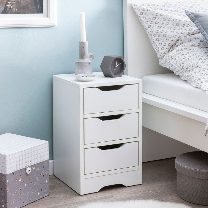 Nachtkonsole Nachtkommode Nachtschrank Nachttisch Nachtkästchen 3 Schubladen