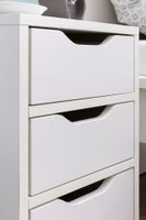 Nachtkonsole Nachtkommode Nachtschrank Nachttisch Nachtkästchen 3 Schubladen – Ansicht 6