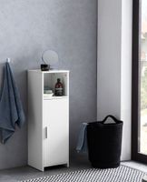 FinBuy Badschrank Spanplatte Beistellschrank Badregal Weiß Schmal Freistehend – Ansicht 2