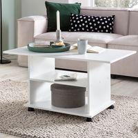 FineBuy Couchtisch 95 x 51 x 54,5 cm Spanplatte Sofatisch Rollen Wohnzimmertisch – Ansicht 1