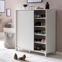Schuhschrank 100cm für 20 Paar Schuhe Schuhregal mit Schiebetüren Schuhkommode – Ansicht 1