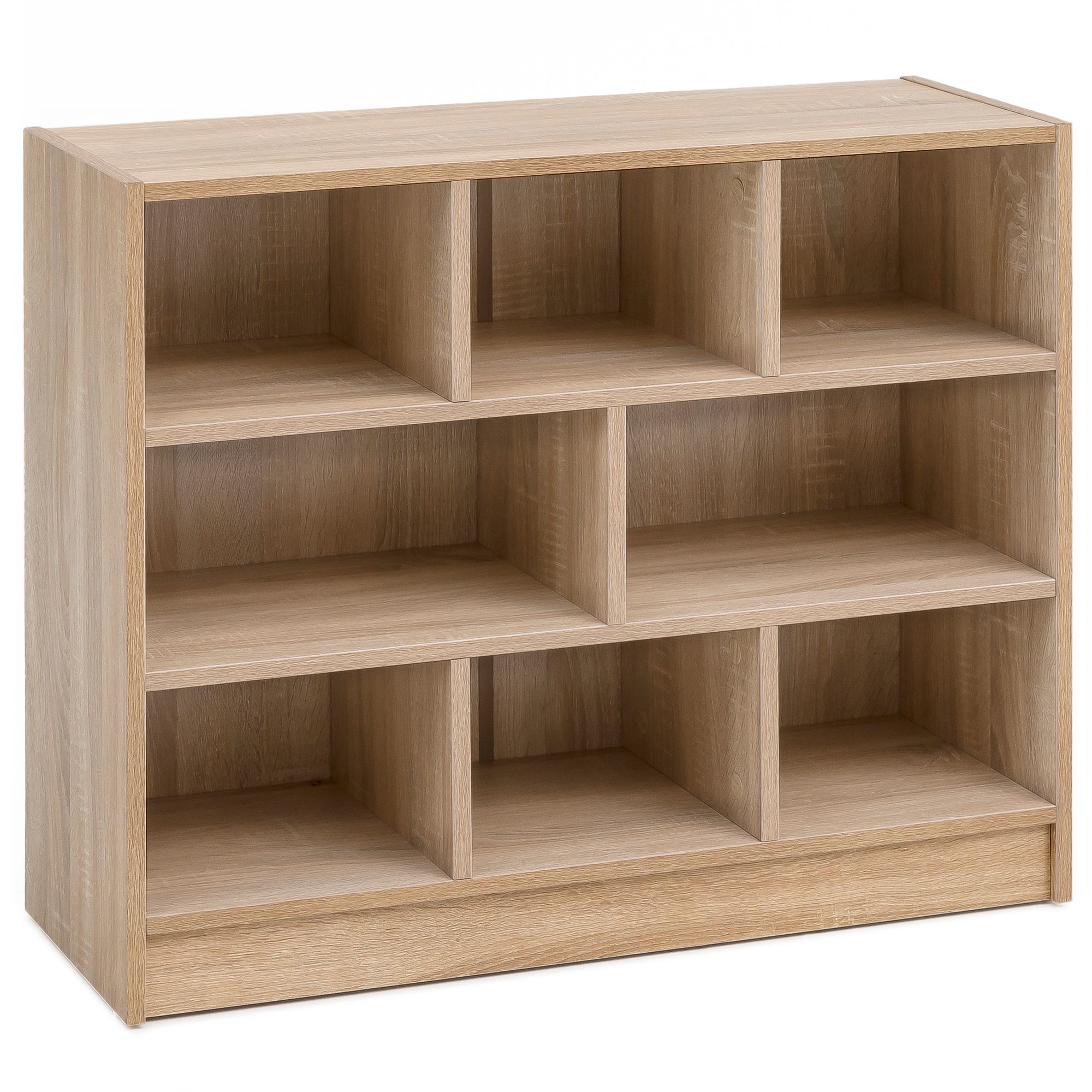 FineBuy Bücherregal 80x68,5x29,5 cm Regal Standregal modern, Flurregal Schuhregal schmal, Holzregal mit Fächern, Ablageregal Abstellraum | Farbe: Weiß