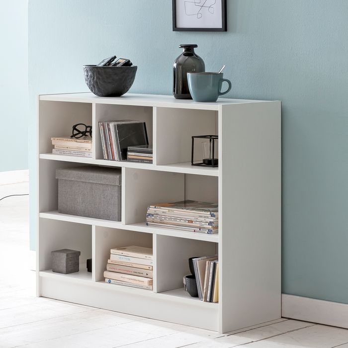 FineBuy Bücherregal SV51829 Holzregal Standregal Holz Regal Flurregal modern