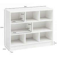 FineBuy Bücherregal SV51829 Holzregal Standregal Holz Regal Flurregal modern – Ansicht 3