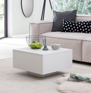 FineBuy Design Couchtisch 60 x 60 cm Quadratisch - Holz Weiß, Wohnzimmertisch, Cube Beistelltisch 4250950288393