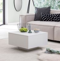 FineBuy Couchtisch Weiß 60 x 60 cm Wohnzimmertisch Beistelltisch Quadratisch – Ansicht 1