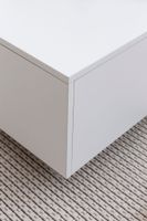 FineBuy Couchtisch Weiß 60 x 60 cm Wohnzimmertisch Beistelltisch Quadratisch – Ansicht 4