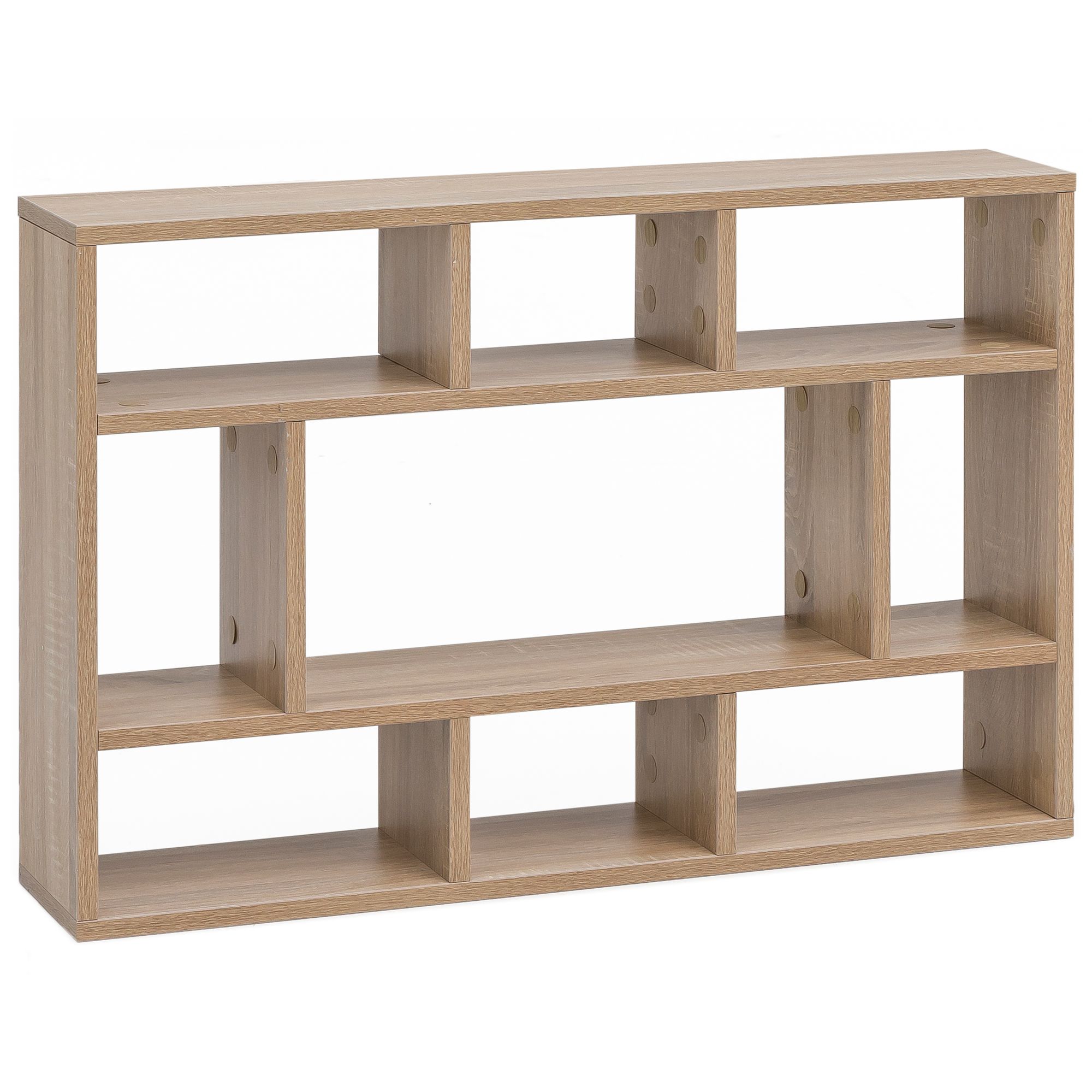 FineBuy Wandregal SV51844 75x51x16 cm Holz Hängeregal Modern, Design Wandboard Freischwebend, Holzregal Regal für die Wand, Bücherregal Schmal, Dekoregal Schweberegal Wohnzimmer | Farbe: Weiß