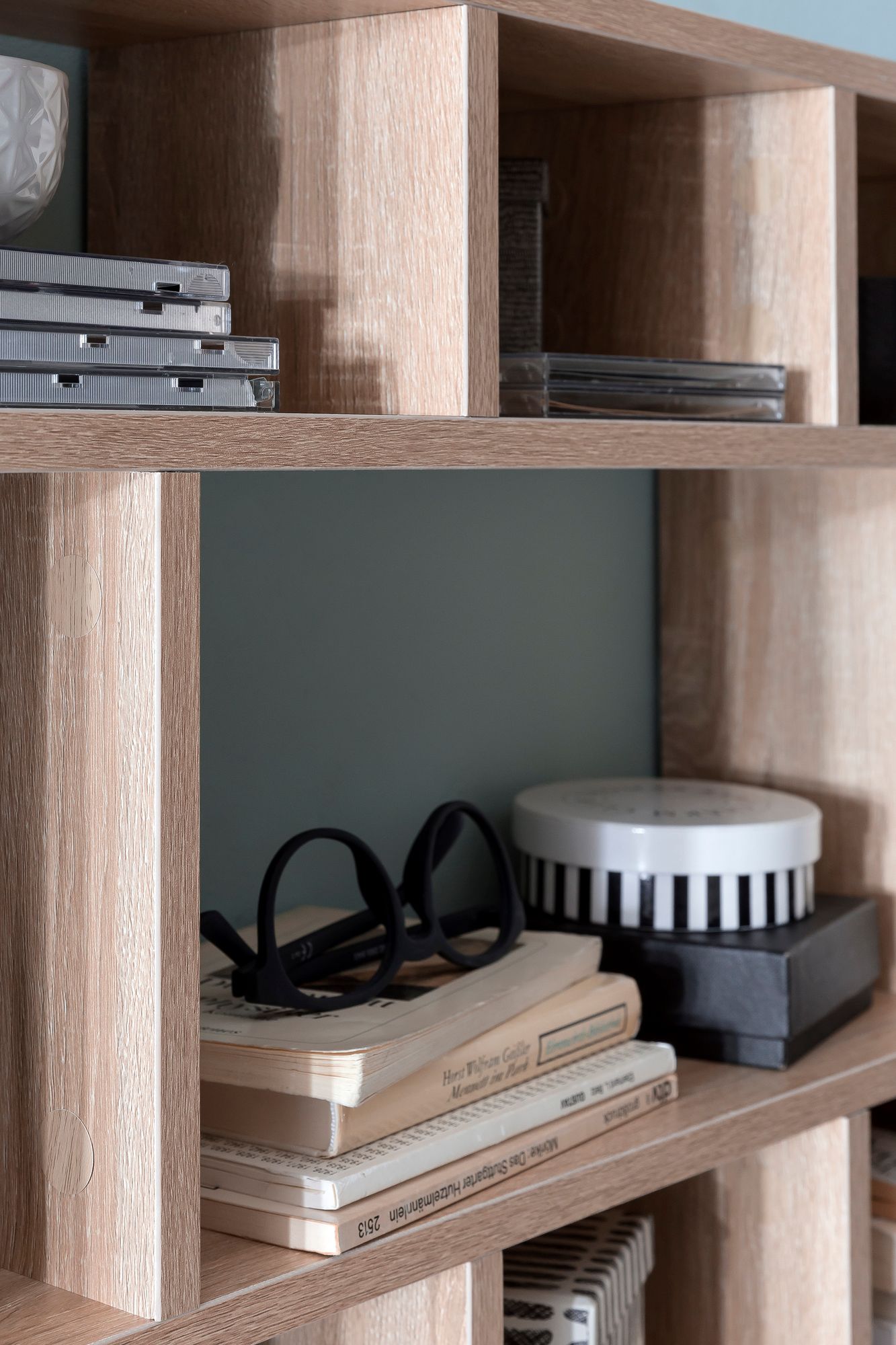 FineBuy Wandregal SV51844 75x51x16 cm Holz Hängeregal Modern, Design Wandboard Freischwebend, Holzregal Regal für die Wand, Bücherregal Schmal, Dekoregal Schweberegal Wohnzimmer | Farbe: Weiß