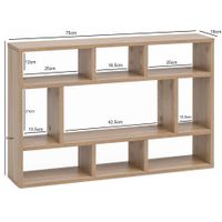 FineBuy Wandregal SV51844 Hängeregal Wandboard Holz Bücherregal Klein Modern – Ansicht 3
