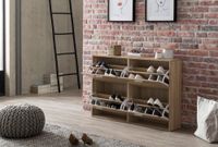 FineBuy Schuhkipper Schuhschrank Schuhregal Flurschrank 24 Paar Schuhe 4 Klappen – Ansicht 4
