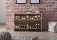 FineBuy Schuhkipper Schuhschrank Schuhregal Flurschrank 24 Paar Schuhe 4 Klappen – Ansicht 5