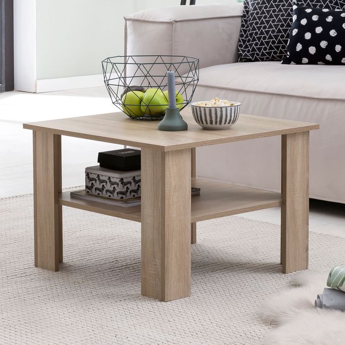 FineBuy Couchtisch SV51868 Tisch Holz 60x42x60cm Wohnzimmertisch Sofatisch klein