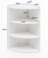 FineBuy Eckregal Wandregal Winkelregal Badregal Küchenregal Standregal Regal – Ansicht 3