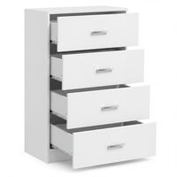 Schubladenkommode 60cm mit 4 Schubladen Kommode in Weiß Sideboard modernes Design – Ansicht 6