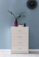 Schubladenkommode 60cm mit 4 Schubladen Kommode in Weiß Sideboard modernes Design – Ansicht 5