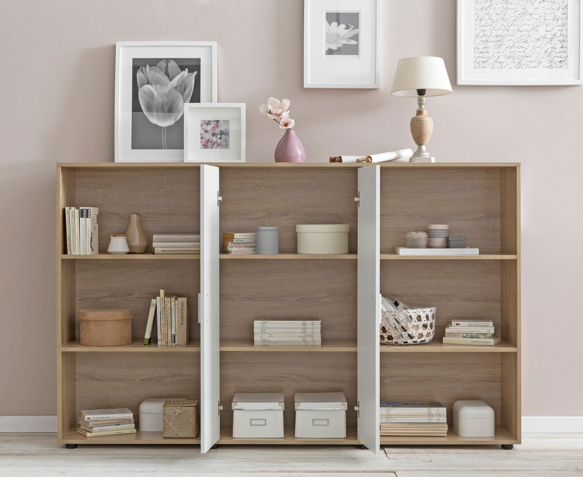 FineBuy Sideboard Büro Aktenschrank Regal Highboard Kommode Anrichte