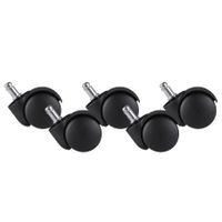 FineBuy 5er Set Rollen für Bürostuhl 11 Teppichbodenrollen 50 mm Weichbodenrollen – Ansicht 6