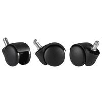 FineBuy 5er Set Rollen für Bürostuhl 11 Teppichbodenrollen 50 mm Weichbodenrollen – Ansicht 5