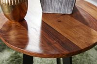FineBuy Beistelltische 2-teilig Sheesham Metall Holz-Satztisch Industrial Hocker – Ansicht 5
