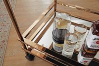 FineBuy Servierwagen Gold Beistelltisch Rollen Küchen- Speisewagen Glas Teewagen – Ansicht 5
