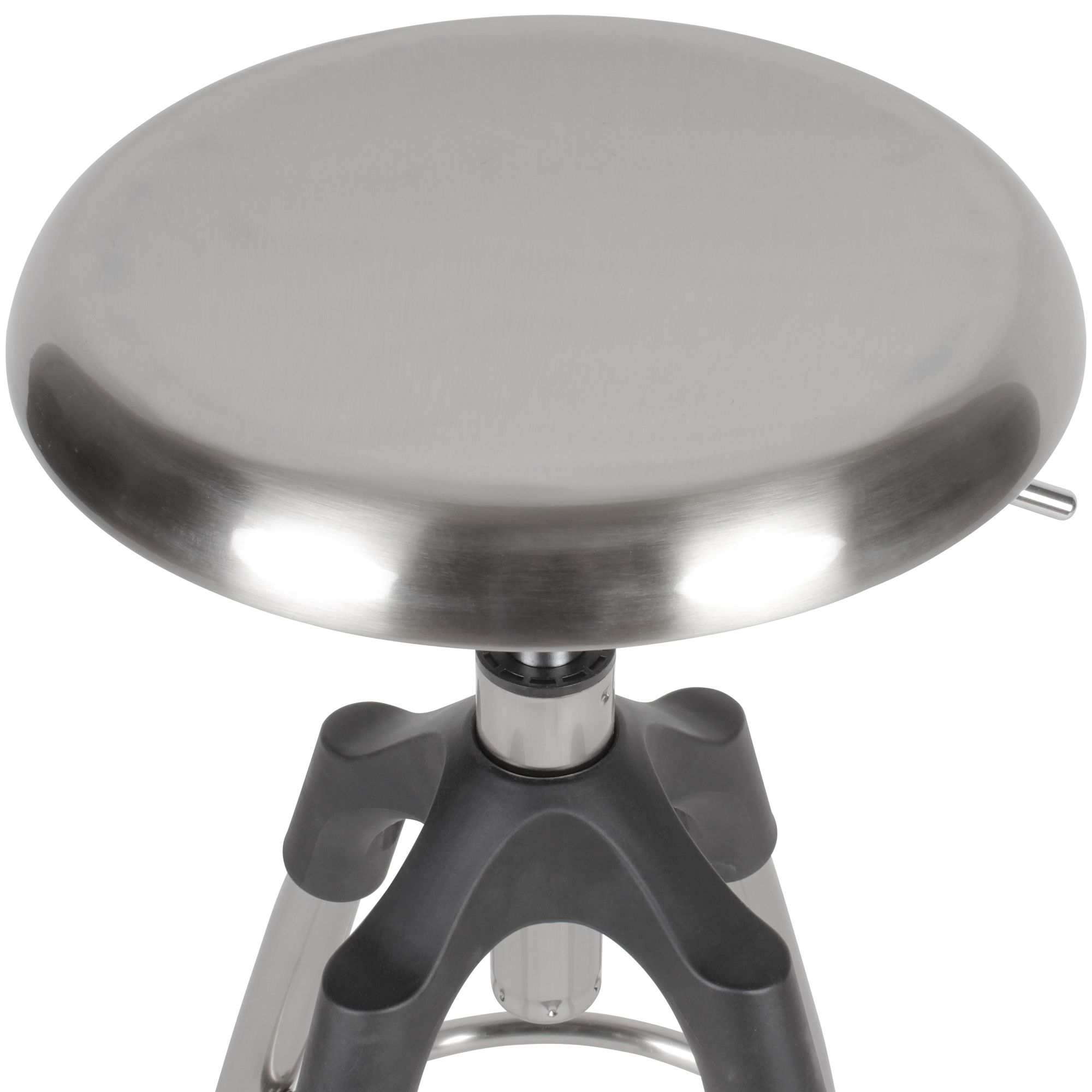 FineBuy Barhocker Metall 72-80 cm, Design Barstuhl 100 kg Maximalbelastbarkeit, Tresenhocker Industrial, Tresenstuhl ohne Lehne | Farbe: Schwarz