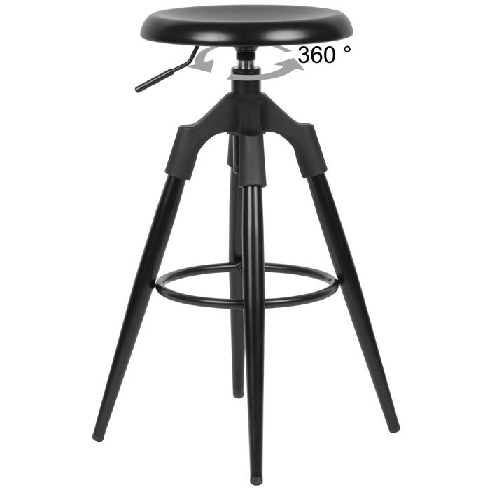 FineBuy Barhocker Metall 72-80cm Tresenhocker Höhenverstellbar Barstuhl Modern