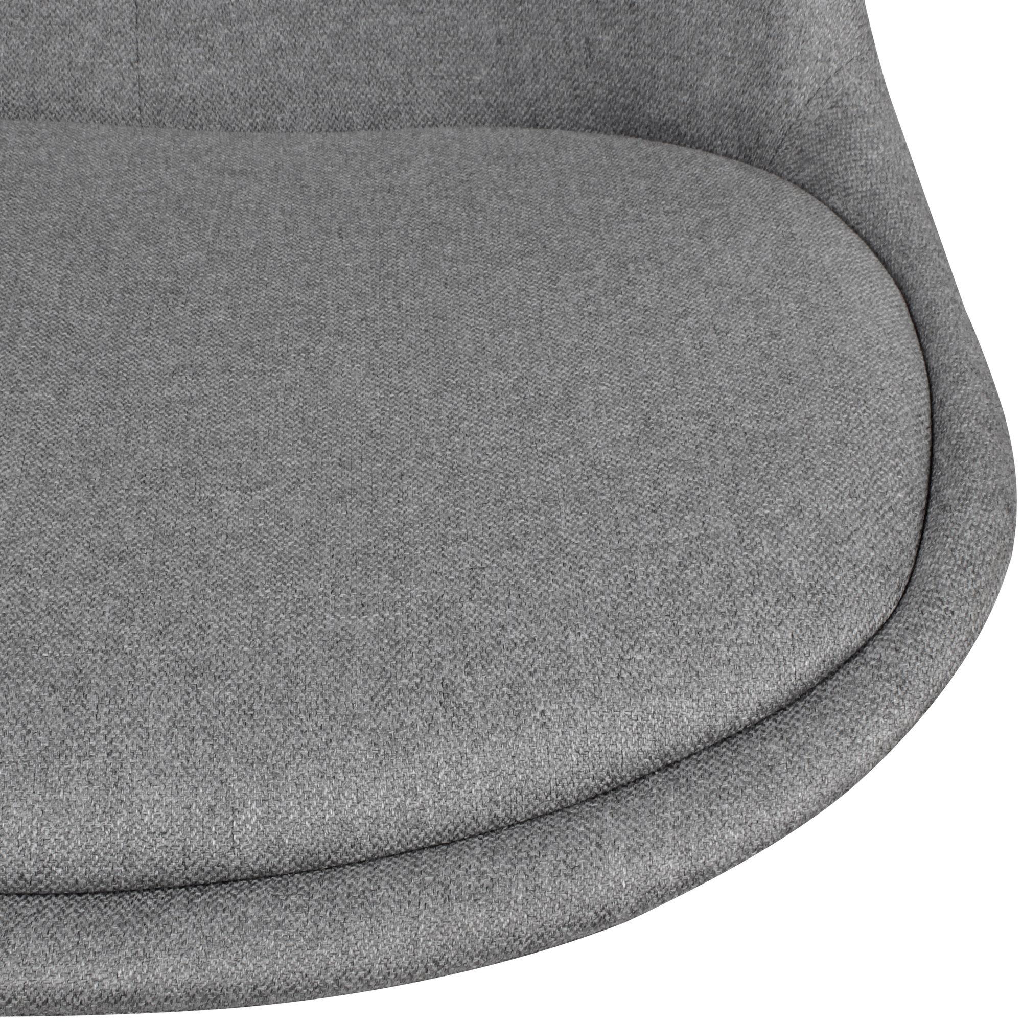 FineBuy Schreibtischstuhl Stoff, Design Drehstuhl mit Lehne, Arbeitsstuhl mit 110 kg Maximalbelastung, Schalenstuhl mit Rollen, Stuhl drehbar | Farbe: Schwarz